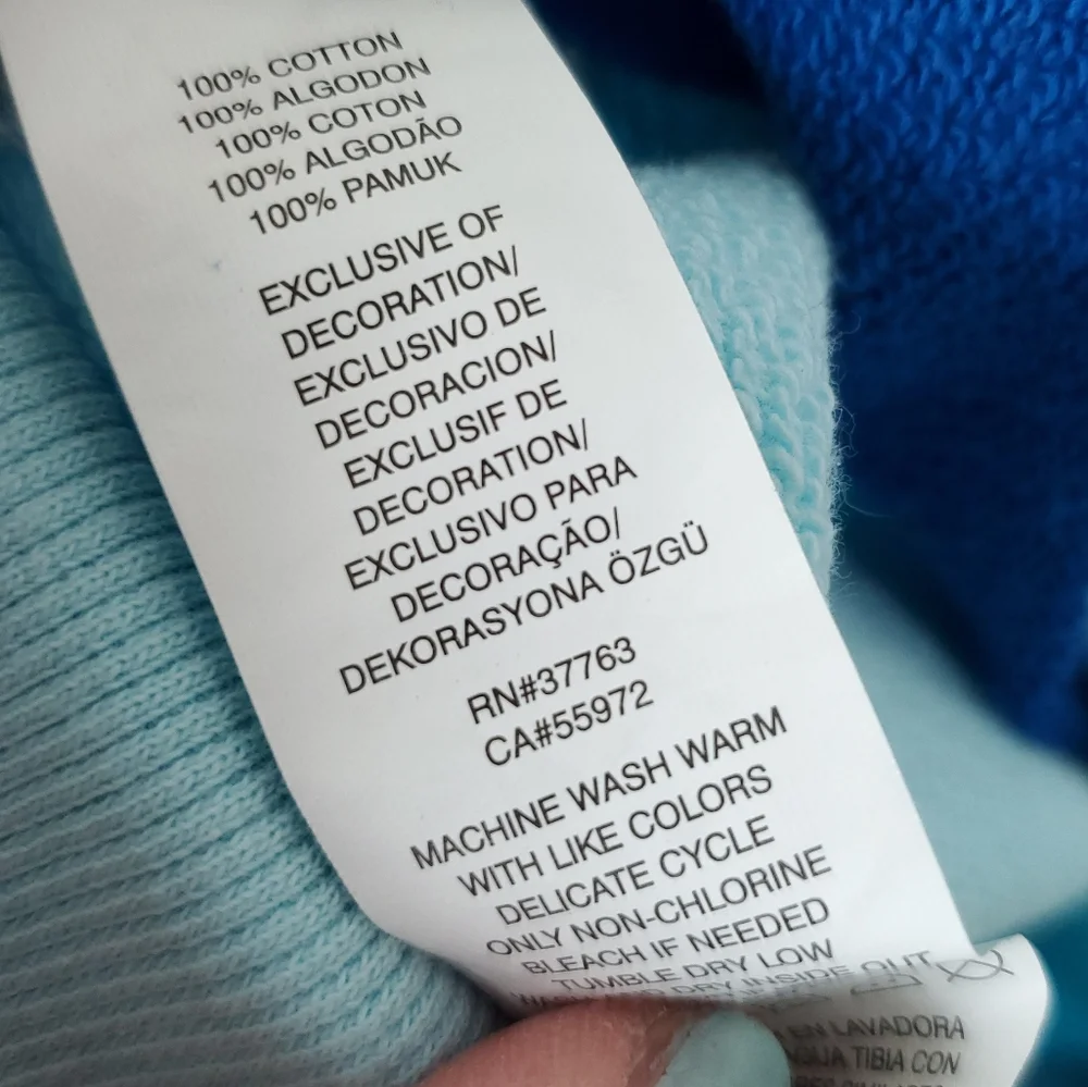 Original Penguin Men's Terry Sweatshirt Color Block Blue Size Large - Picture 9 of 12